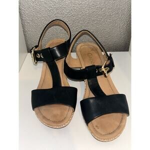 Gabor Milano Milino 82.824.57 Comfort Academia Preppy Black Leather Wedged